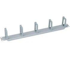 LOGILINK OR104G LOGILINK- 19 Kabelių valdymo juosta 1U su 5 pasukamais plastikiniais laikikliais, pilkas