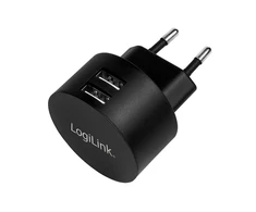 Logilink USB lizdo adapteris 2 prievadų, 10,5 W, greitas įkrovimas, juodas
