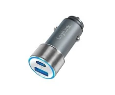 Įkroviklis LogiLink LogiLink USB Kfz LadeAdapter 2Port 1xUSB- C PD, 1xUSB- A QC, 36W
