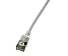 LogiLink LogiLink Patchkabel CAT6A STP TPE SlimLine grau 1,0m