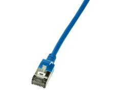 LogiLink LogiLink Patchkabel CAT6A STP TPE SlimLine blau 0,5m