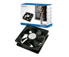 Logilink ventiliatorius 80*80*25, akrilas, su 4 LED'ais, juodas