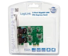 Logilink PC0075, 2 prievadų Gigabit PCI Express tinklo plokštė | Prisijungti | 2 x Gigabit Lan (RJ 45) | PCIe