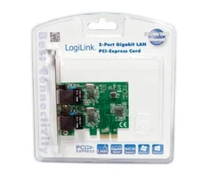 Logilink PC0075, 2 prievadų Gigabit PCI Express tinklo plokštė | Prisijungti | 2 x Gigabit Lan (RJ 45) | PCIe