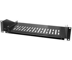 LogiLink 2U lentyna, priekinis laikiklis, tvirtinimo varžtui d = 250 mm, juoda (SF2C35B)