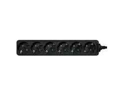 LogiLink 6 gniazd 1.5m juoda | LPS238B