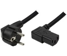 „LogiLink VDE C13“ 2,0 m kampinis dvigubas