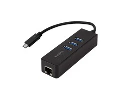LOGILINK UA0283 LOGILINK – USB 3.0 tipo c į gigabitą adapteris prie 1x RJ45 ir 3x USB 3.0 tipo A
