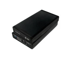 LogiLink Išorinis HDD dėklas 3,5 colio, sata, usb3.0, juodas aliuminis