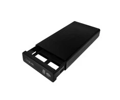 LogiLink Išorinis HDD dėklas 3,5 colio, sata, usb3.0, juodas aliuminis