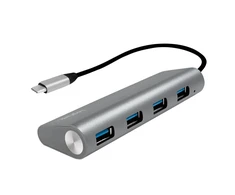 LOGILINK UA0309 LOGILINK- USB-C 3.1 šakotuvas, 4 portai, aliuminio korpusas, pilkos