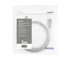 LOGILINK UA0336 LOGILINK – USB 3.2 Gen 1x1 USB-C M iki DisplayPort 1.2 kabelis, 3 m