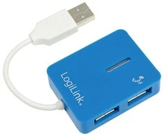 LogiLink Prisijungti | USB 2.0 Hub 4-Port, Smile, Mėlyna