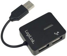 LOGILINK USB 2.0 4 prievadų HUB USB 2.0 šakotuvo standartas Maksimalus greitis: 480 Mbit/s