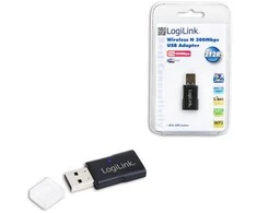 LogiLink WL0086B, belaidis, USB, WLAN, Wi-Fi 4 (802.11n), 300 Mbit/s