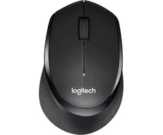 Tyli belaidė optinė pelė Logitech B330, Juoda