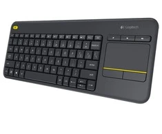Belaidė klaviatūra Logitech K400 Plus su jutikliniu kilimėliu, US išdėstymas, Juoda