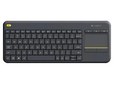 Belaidė klaviatūra Logitech K400 Plus su jutikliniu kilimėliu, US išdėstymas, Juoda
