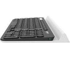 Logitech K780 klaviatūra RD belaidis ryšys + „Bluetooth“ QWERTZ Vokiečių Pilka, Balta