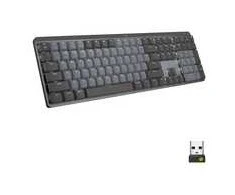 Belaidė klaviatūra Logitech MX MECHANICAL, išdėstymas: Šveicarų (Qwertz),"Tactile Quiet", pilkos spalvos