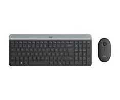 Logitech MK470 Slim Wireless Combo, belaidė klaviatūra ir pelė, Prancūzų išdėstymas (Azerty), Grafito spalvos