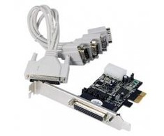 Šakotuvas Longshine valdiklis PCIe 4x Seriell maitinamas (RS232C) masinis