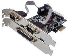 Longshine Electronics Longshine valdiklis PCIe 2x Seriell 1x Parallel (RS232C) mažmeninė prekyba