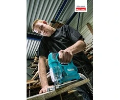 Makita 4329K Siaurapjūklis, 450 W, 65 mm, 500-3100 min-1, 3-jų pakopų švytuoklinis judesys, lagaminas 1,9kg