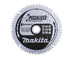 Makita T.C.T. pjūklas EFFICUT 165X1.45X20mm 23° T56 B-57336 T.C.T • 165 x20 mm • T56 • 23° • Medienai/MDF/laminatui