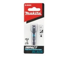 Grąžtas Makita Adapteris 1/4"-3/8" x 50MM smūginiams suktuvams IMPACT Juodas B-66868