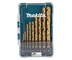 Grąžtas Makita HSS-TiN metalo grąžų rinkinys iš 10 vnt. D-72849