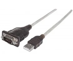 Manhattan 151801 serijinis kabelis Sidabras 0,45 m USB A Serial/COM/RS232/DB9