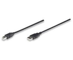 StarTech USB kabelis Manhattan USB- A - 0,5 m Juoda (374507)