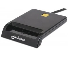 Manhattan 102049 išmanusis kortelių skaitytuvas Vidaus Juoda USB 2.0