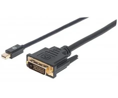 Kabelis Manhattan Rodyti Port mini - DVI- D 1.8m juoda (152150)