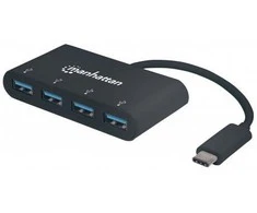 MANHATTAN 162746 Manhattan SuperSpeed USB-C 3.1 Gen1 iki 4-jungtys USB-A 3.0 šakotuvas (3x USB-A)