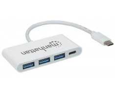 Intracom MANHATTAN USB-C 3.1 Gen 1 Type-C Hub USB Type-C kile su trimis A tipo prievadais ir vienu C tipo maitinimo tiekimo prievadu
