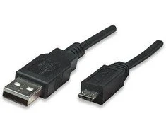 StarTech Manhattan 1,8m USB 2.0 A/Micro-B USB laidas 1,8m USB A Micro-USB B Juoda
