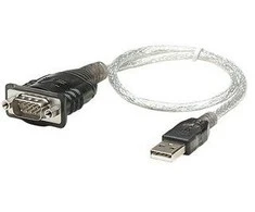 StarTech Manhattan 205153 kabelių sąsaja / invertavimo adapteris USB A Serial/COM/RS232/DB9 Juoda, Permatomas