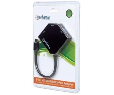 StarTech Intracom MANHATTAN 3-in-1 4K Mini DP Adapteris Mini DisplayPort Male to HDMI/DVI/VGA Female Passive Juodas