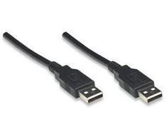 StarTech USB kabelis Manhattan USB-A - USB-A 1,8 m Juodas (306089)