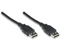 StarTech USB kabelis Manhattan USB-A - USB-A 1,8 m Juodas (306089)