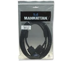 Manhattan 317733 VGA kabelis 3 m VGA (D-Sub) Juoda