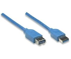 StarTech USB kabelis Manhattan USB-A - USB-A 2 m mėlyna (322379)