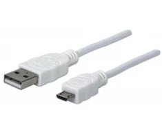 Manhattan 324069 USB kabelis 1,8 m 2.0 USB A Micro-USB B Balta