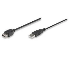 StarTech Manhattan 338653 USB kabelis 1,8 m 2.0 USB A Juoda