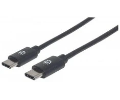 USB kabelis Manhattan USB-C - USB-C 2 m Juodas (354875)