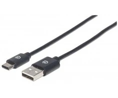 StarTech MANHATTAN USB 2.0, Type-A Male to Type-C Male, 480 Mbps, 0,5 m, Juodas, 354912