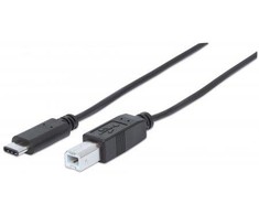 StarTech Manhattan Hi-Speed USB Type-C kabelis C Male / B Male, 2,0 m, Juodas, 354950
