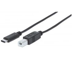 StarTech Manhattan Hi-Speed USB Type-C kabelis C Male / B Male, 2,0 m, Juodas, 354950